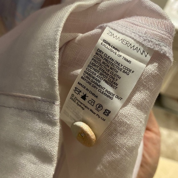 NWT Zimmermann Rhythmic belted shirtdress - Size 1 - Picture 5 of 7